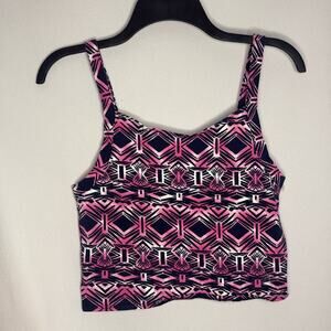NWOT Aeropostale blue and pink printed crop top